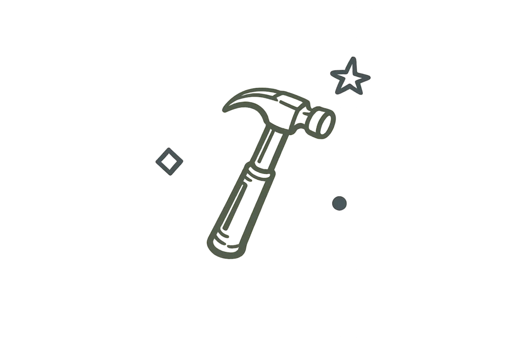 Logo d'un marteau pour le bricolage
